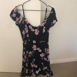 GHANDA -Floral Skater Dress in size S, worn once, great condition, zips up back